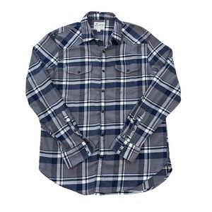 Lucky Brand Men's Long Sleeve Flannel Plaid Button Shirt Classic‎ Fit Size M